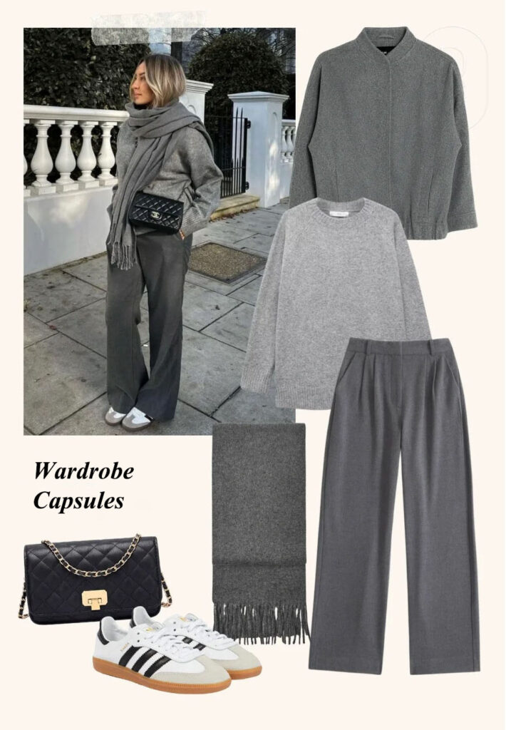 Old Money Wardrobe Capsules - Sleek Simplicity in Gray Layers 4